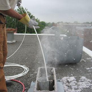 Dryer duct cleaning