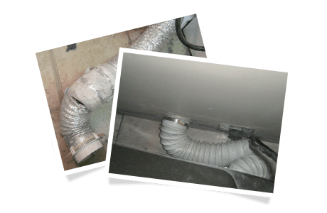 Perforated transition duct / Connecting hose made of white plastic (vinyl)
